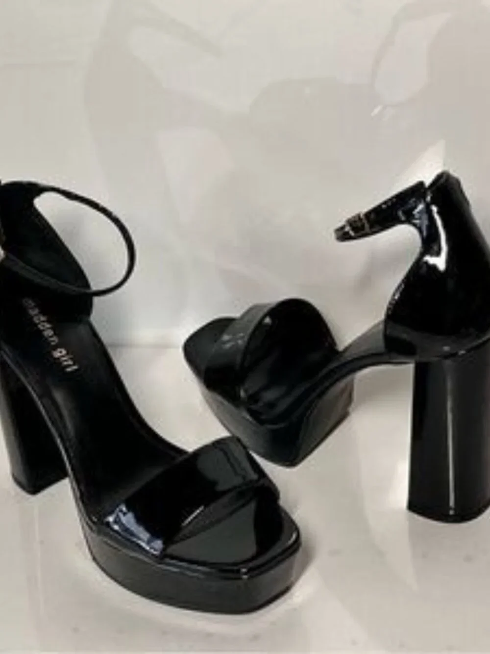 Madden Girl Square-toe ankle-strap platform sandals